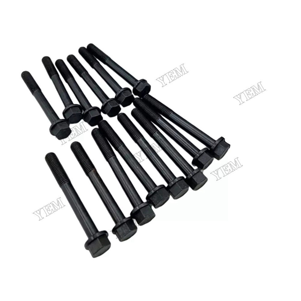 For Kubota Engine D1402 V1902 Bobcat Loader 645 643 1600 743 Excavator 325 331 231 225 14Pcs Cylinder Head Bolt 6653804 For Kubota