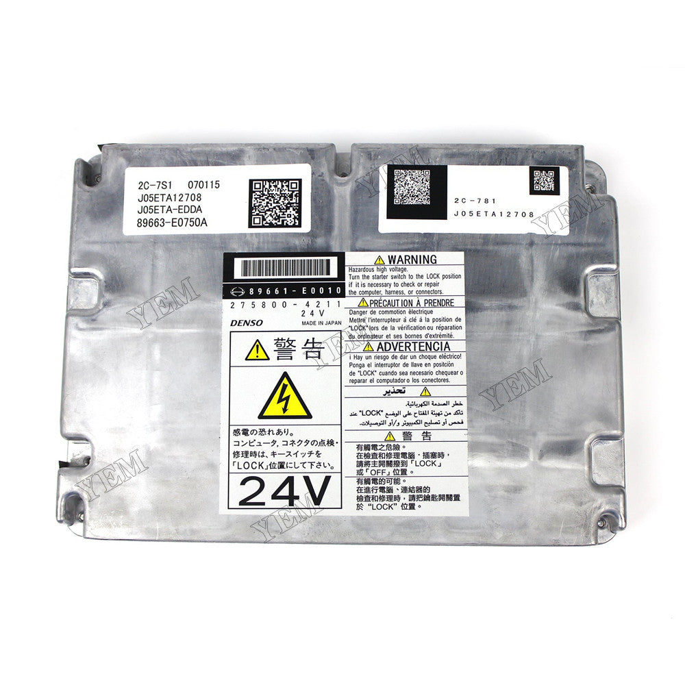 For Hino Engine J05E J08E Kobelco Excavator ECU Controller With Program 89661-E0010 YN22E00263S001 275800-4213