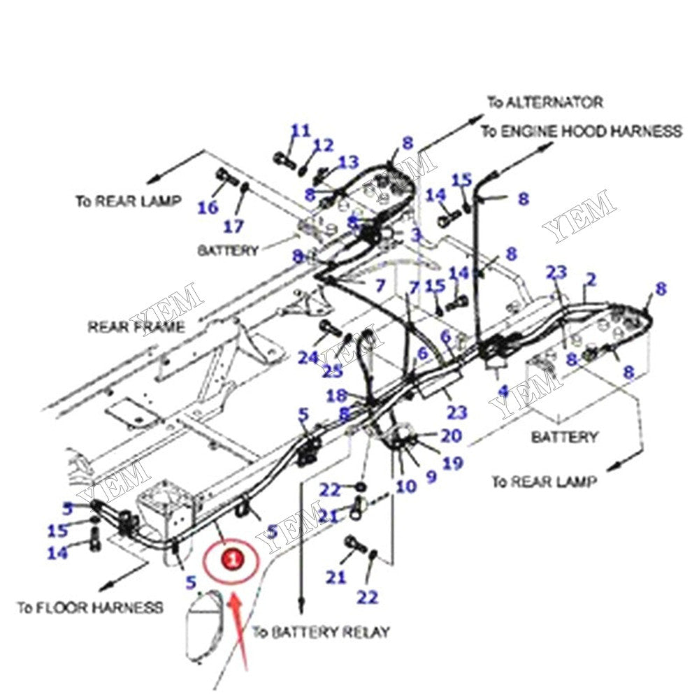 For Komatsu WA320-5 WA320-5L WA320L-5 Wheel Loader Wiring Harness 419-06-32345