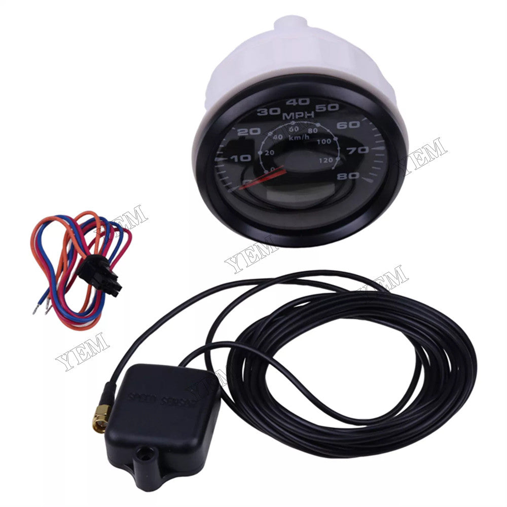 High quality Aftermarket Eling B07DY3MBJL 12V/24V 85mm 0-80MPH 0-120km/h GPS Speedometer Odometer
