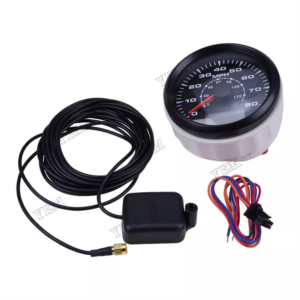 High quality Aftermarket Eling B07DY3MBJL 12V/24V 85mm 0-80MPH 0-120km/h GPS Speedometer Odometer YEMPARTS