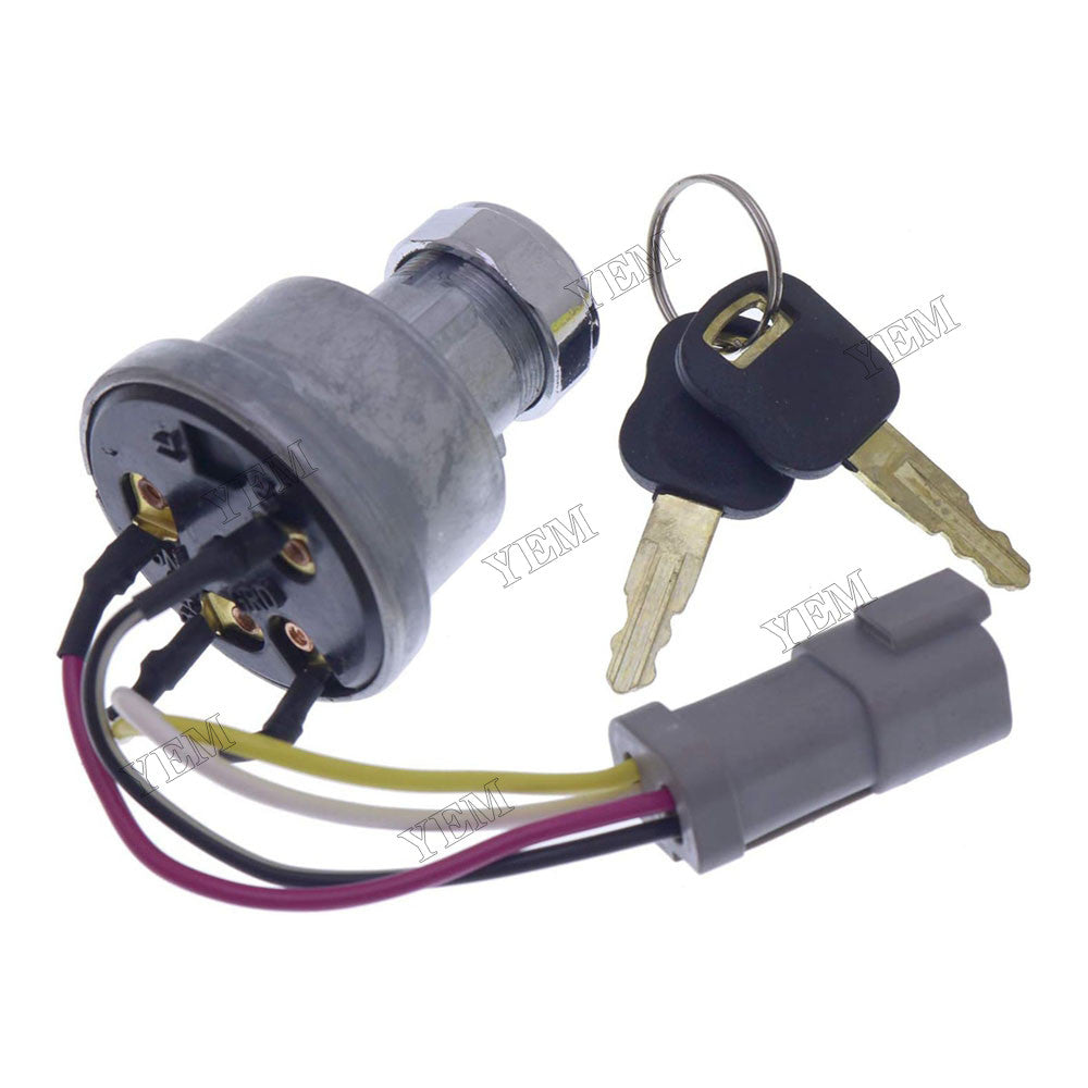 For Caterpillar CAT Loader 906 257B 267B 268B 420D Ignition Switch 142-8858 With 2 Keys For Caterpillar
