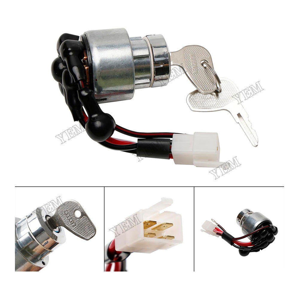 For Kubota Tractor L1802 L2002 L2202 Ignition Switch 38180-31800 with 2 Keys For Kubota