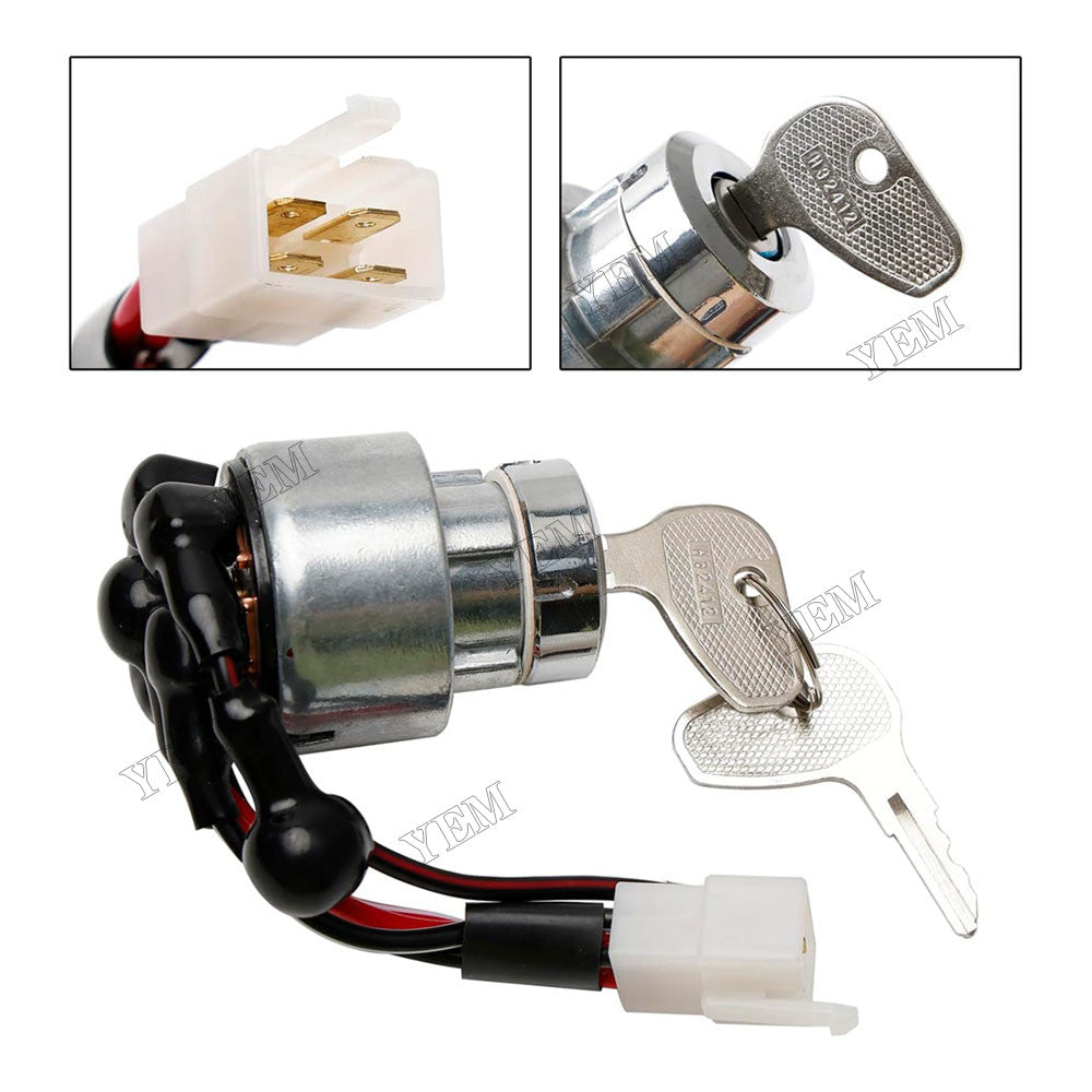 For Kubota Tractor L1802 L2002 L2202 Ignition Switch 38180-31800 with 2 Keys For Kubota