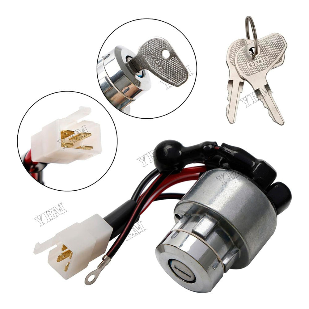 For Kubota Tractor L1802 L2002 L2202 Ignition Switch 38180-31800 with 2 Keys For Kubota