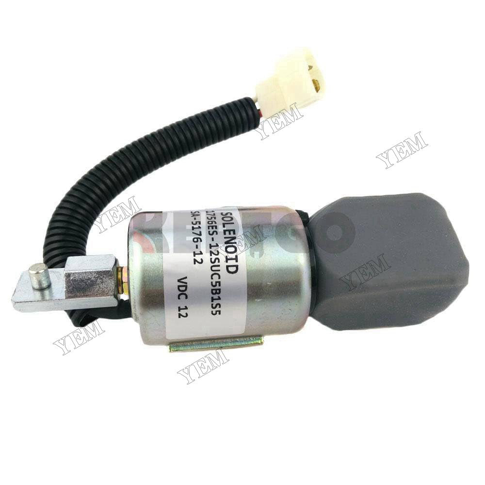For Kubota Engine D722 D902 Z482 12V Fuel Shutoff Solenoid SA-5176-12 1756ES-12SUC5B1S5 For Kubota