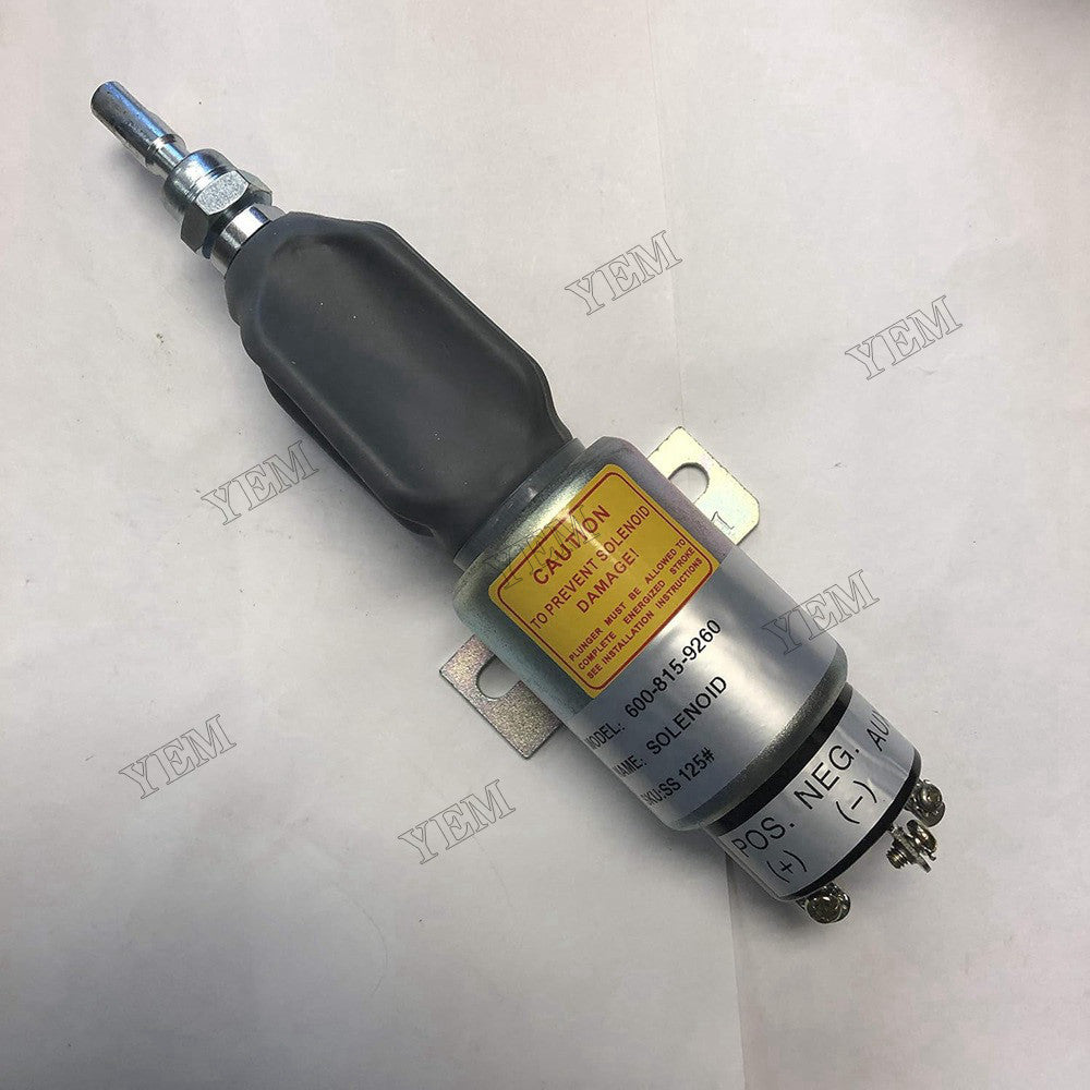 For Komatsu Engine S4D95LE-3 Excavator PC128US-2 PC138US-2 Loader WA100-5 WA150-5 WA320-5 WA80-3 24V Stop Solenoid 600-815-9260 6008159260 For Komatsu