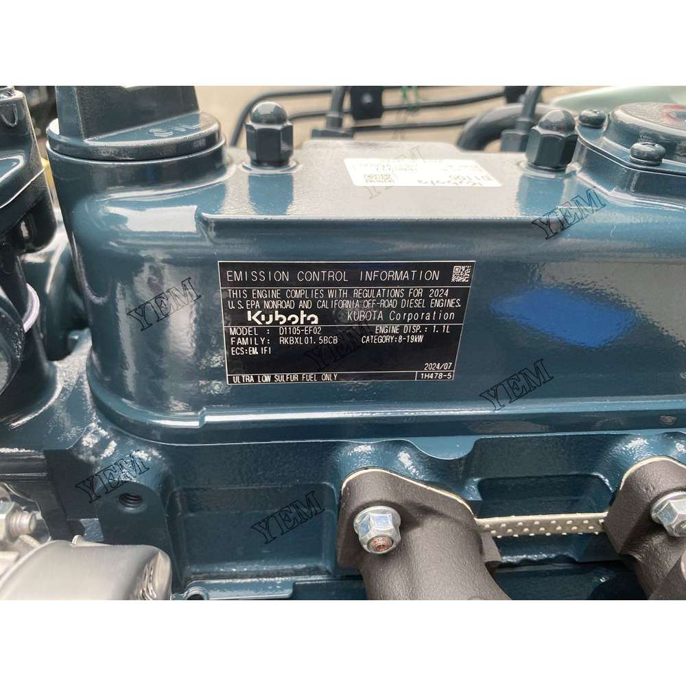 For Kubota Engine D1105 Complete engine assembly 3000 rpm 18.2kw Serial Number: 784-787 For Kubota