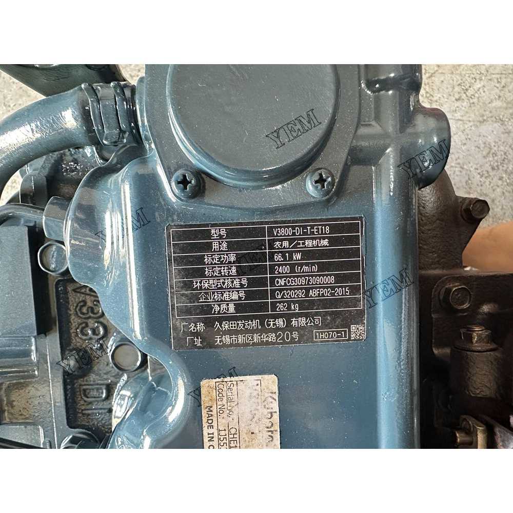 For Kubota Engine V3800-T Complete engine assembly 2400 rpm 66.1kw Serial Number: CH1116 For Kubota