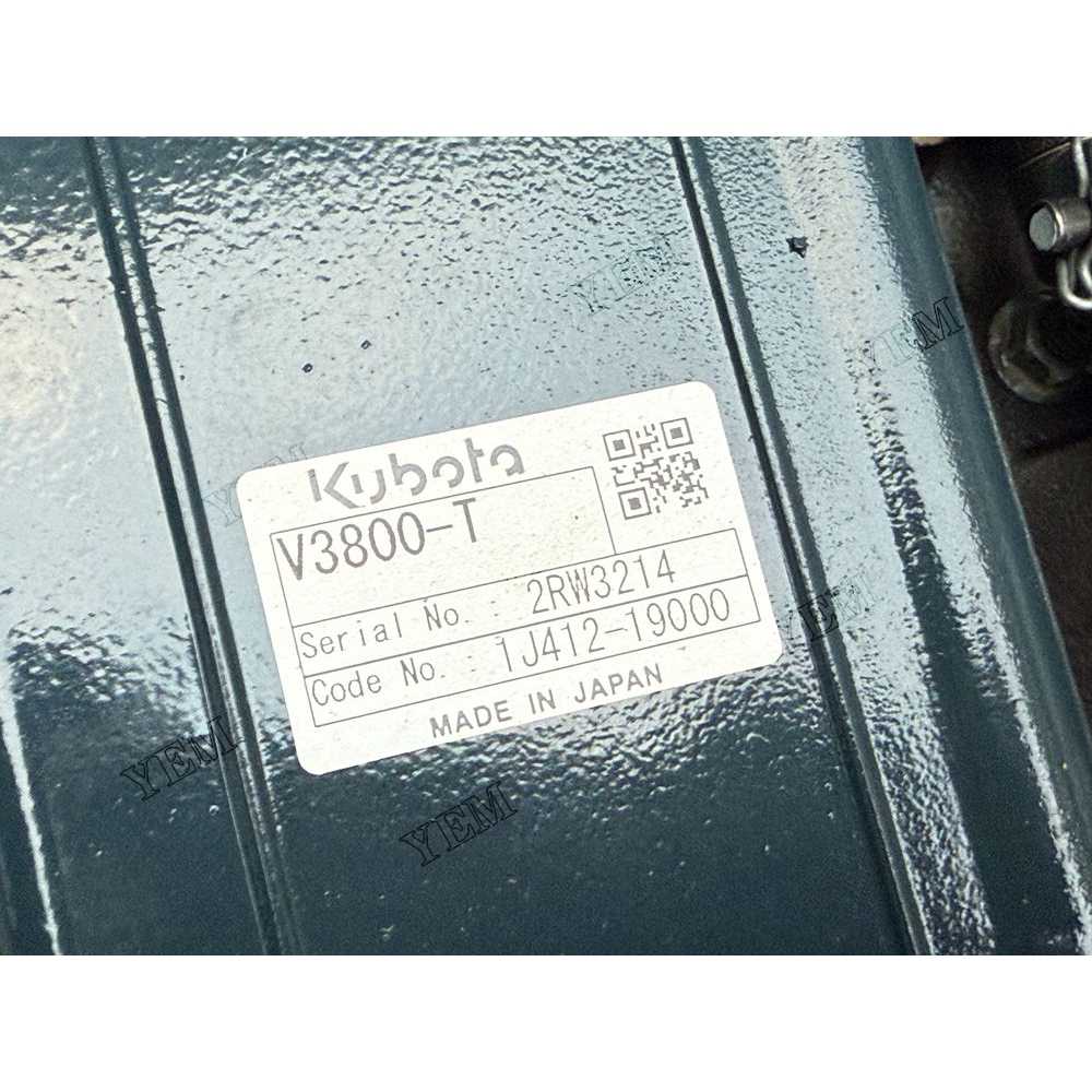 For Kubota Engine V3800-T Complete engine assembly 2200 rpm 60.7kw Serial Number: 1J412-19000 For Kubota