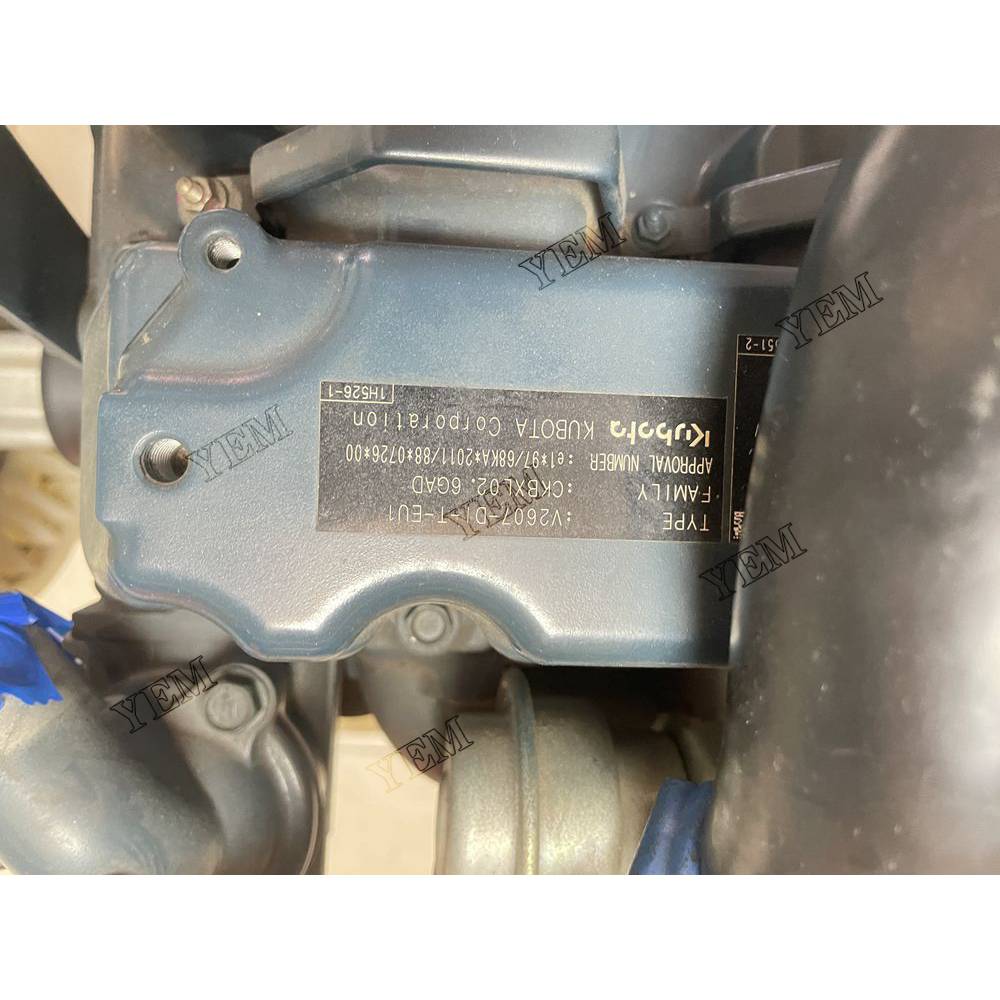 For Kubota Engine V2607-T Complete engine assembly 2000 rpm 36KW Serial Number: 8HW4927 For Kubota