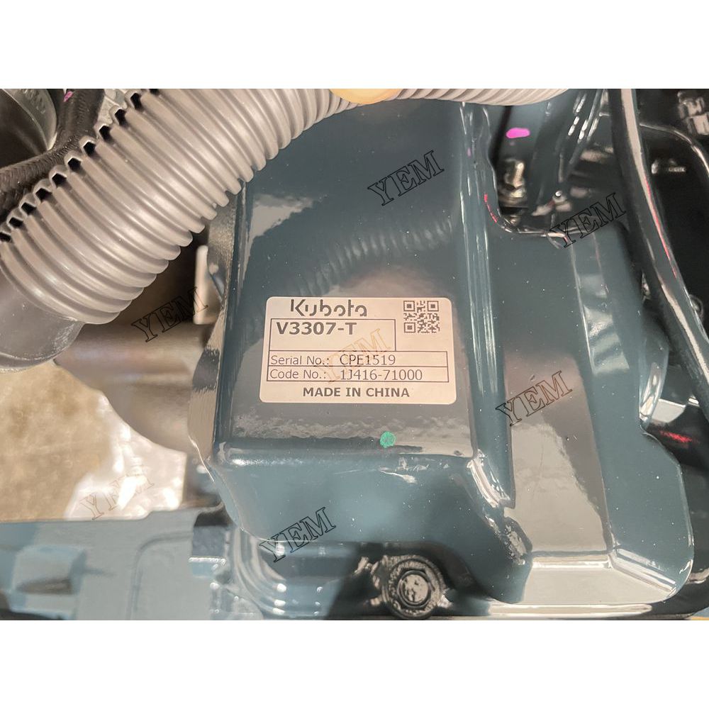 For Kubota Engine V3307-DI-T-ET02 Complete engine assembly 2600 rpm 54.6kw Serial Number: CPE1519