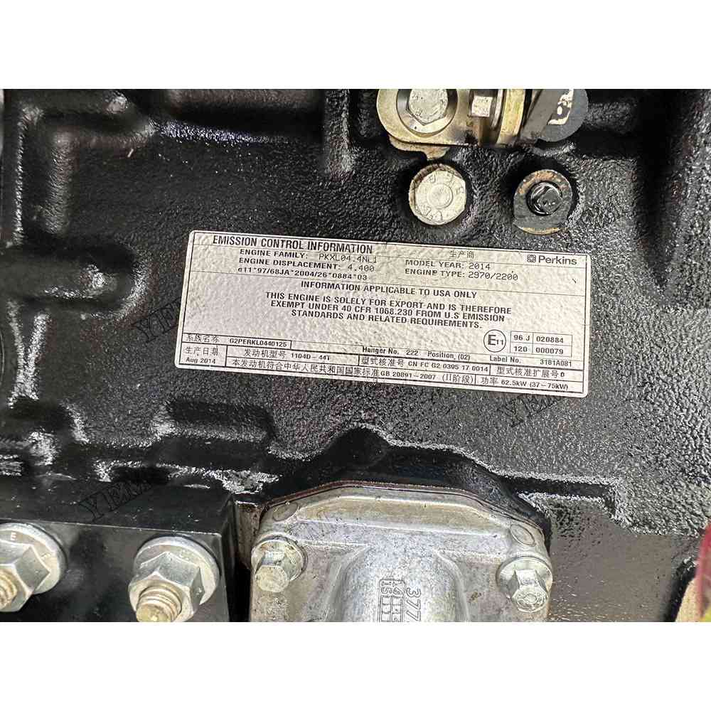 For Perkins Engine 1104D-44T Complete engine assembly 2200 rpm 62.5kw Serial Number: CNFCG20395170014