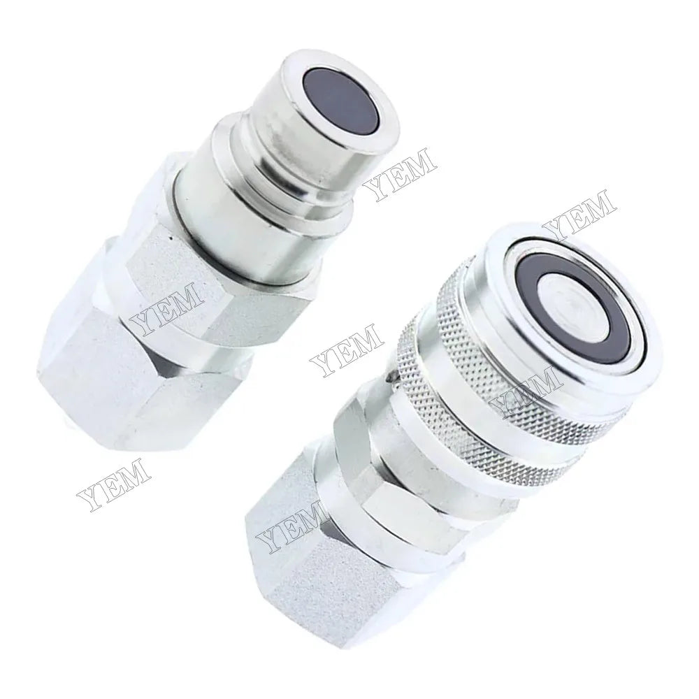 For Caterpillar CAT Male & Female Hydraulic Flat Face Quick Coupler Kit 195-6525 195-6526 For Caterpillar