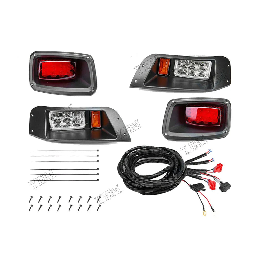For E-Z-GO TXT Golf Cart Gas and Electric 1996-2013 Headlight Tail Light Kit FGFHLTL001