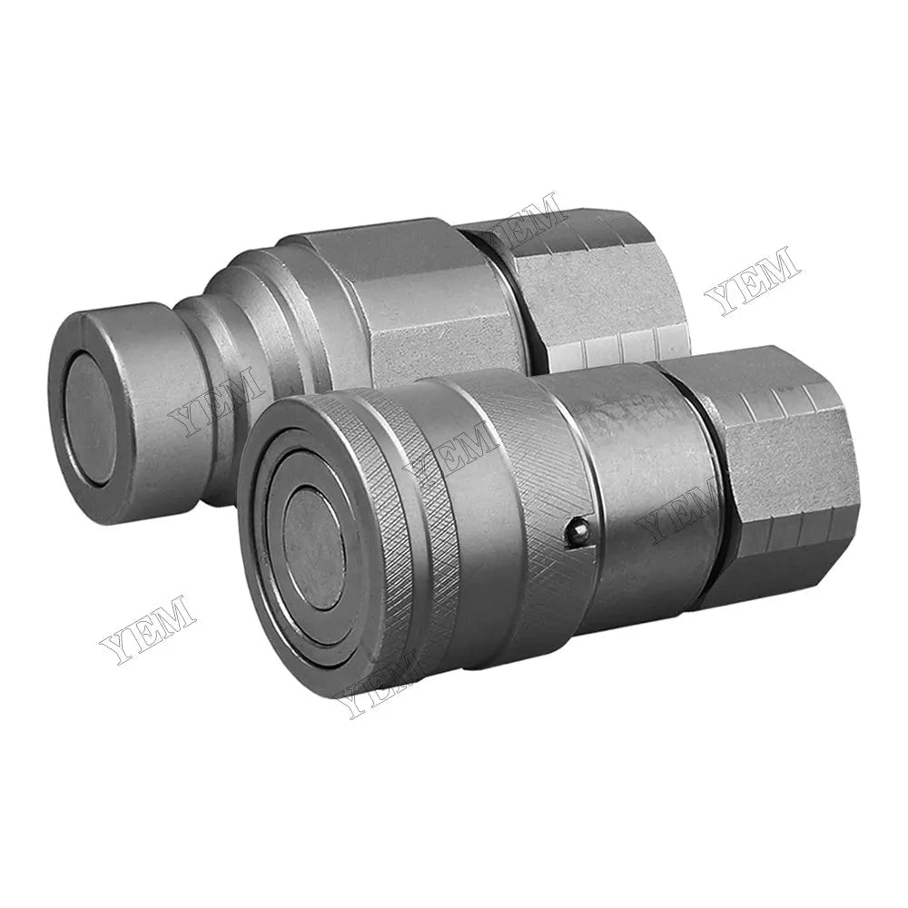 For Bobcat Flat Face Hydraulic Coupler Kit 7411975 7411976 For Bobcat