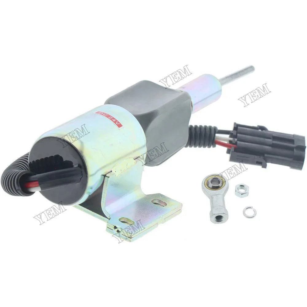 For Komatsu Engine 4D102E 6D102E Wheel Loader WA270-3 WA250-3 WA120-3 WA180-3 24V Fuel Shut Down Off Stop Solenoid Valve 6733-81-9130 For Komatsu