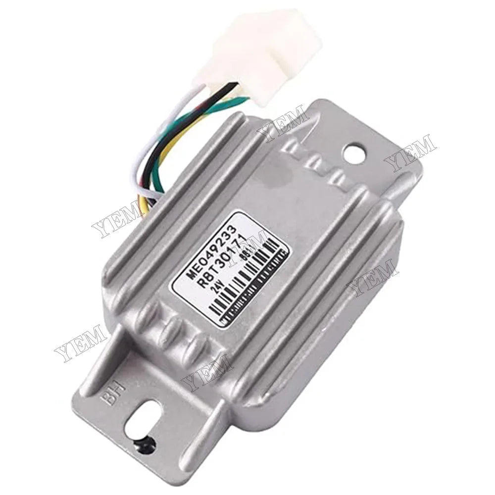 For Mitsubishi Engine 6D22 Kato Excavator HD820 HD820-2 HD820-3 HD1023 24V Regulator Relay R8T30171 ME049233 For Mitsubishi