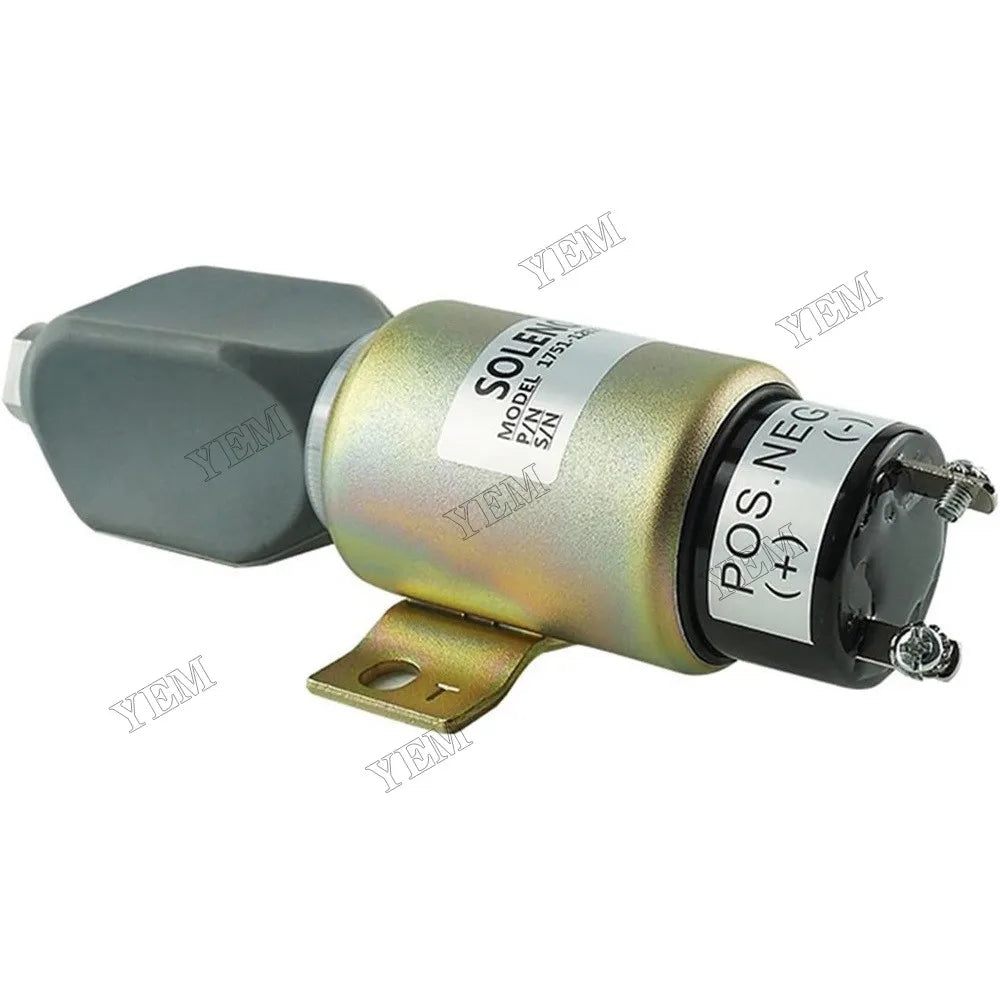 For Cummins Caterpillar CAT Excavator E70B E320 Fuel Shutoff Solenoid 1751-12E7U1B1S5A