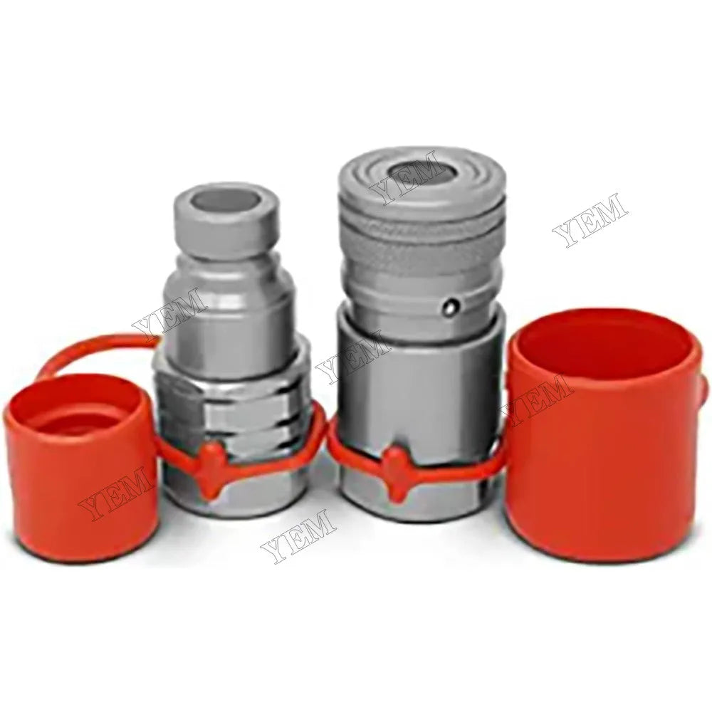 For Caterpillar CAT Excavator Loader Truck Male & Female Flat Face Coupler Kit 153-2995 153-2994 For Caterpillar