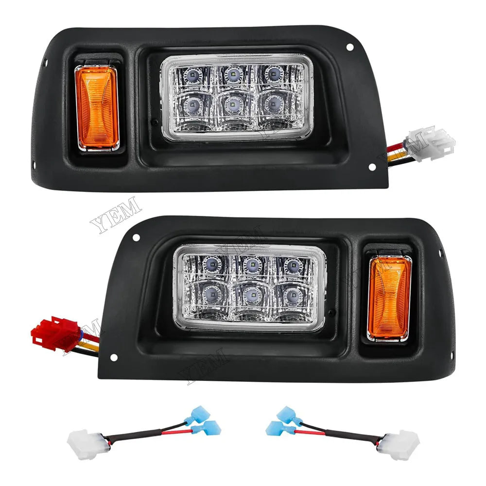 For Club Car DS Golf Cart 1993+ Factory Style Passenger & Driver Headlight 101988002 101988001