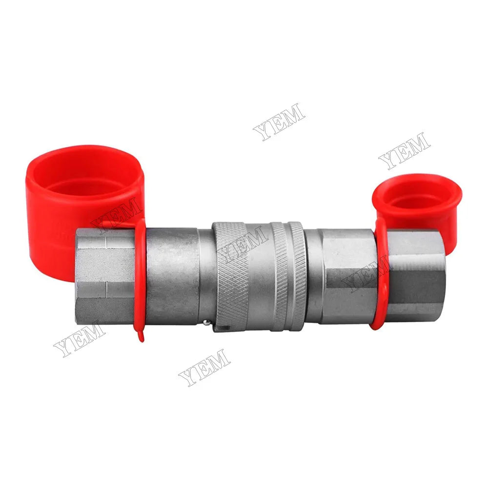 For Bobcat Flat Face Hydraulic Coupler Kit 7411975 7411976