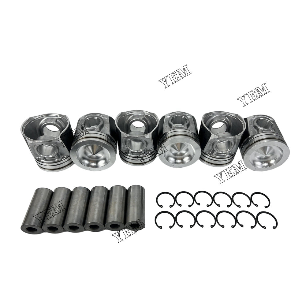 For Perkins 6 pcs 1106D-E66TA Piston & Pin & Snap STD 3135M135 diesel engine parts YEMPARTS