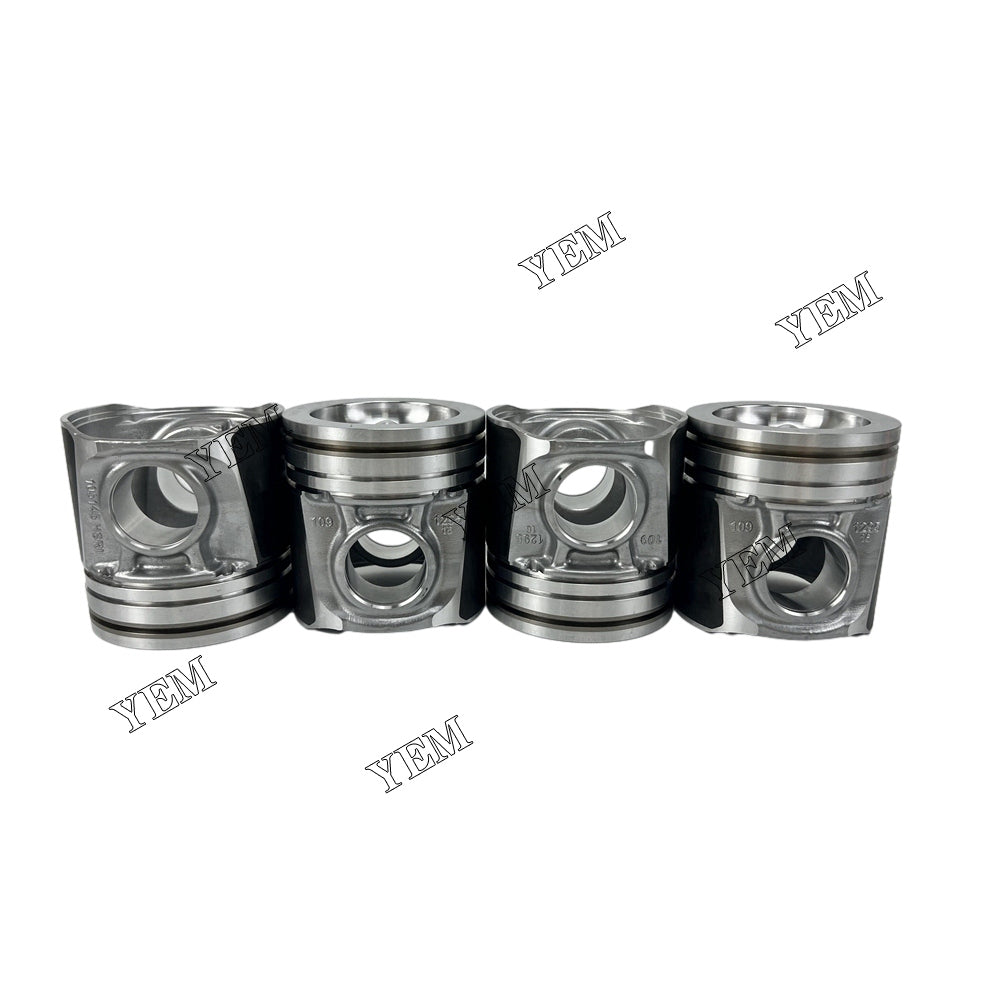 For Perkins 4 pcs 1104D-E44TA Piston & Pin & Snap STD 3135M135 diesel engine parts YEMPARTS