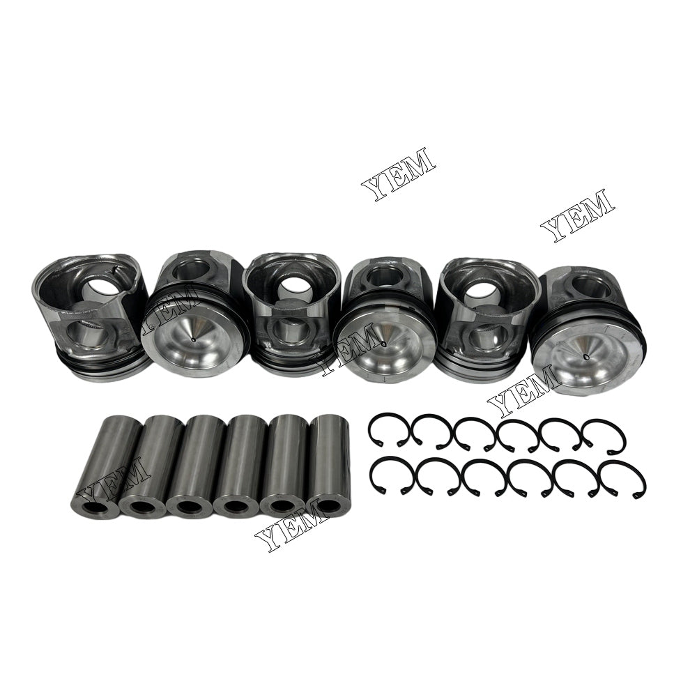 For Caterpillar 6 pcs C7.1 Piston & Pin & Snap STD 369-3186 T417298 diesel engine parts YEMPARTS