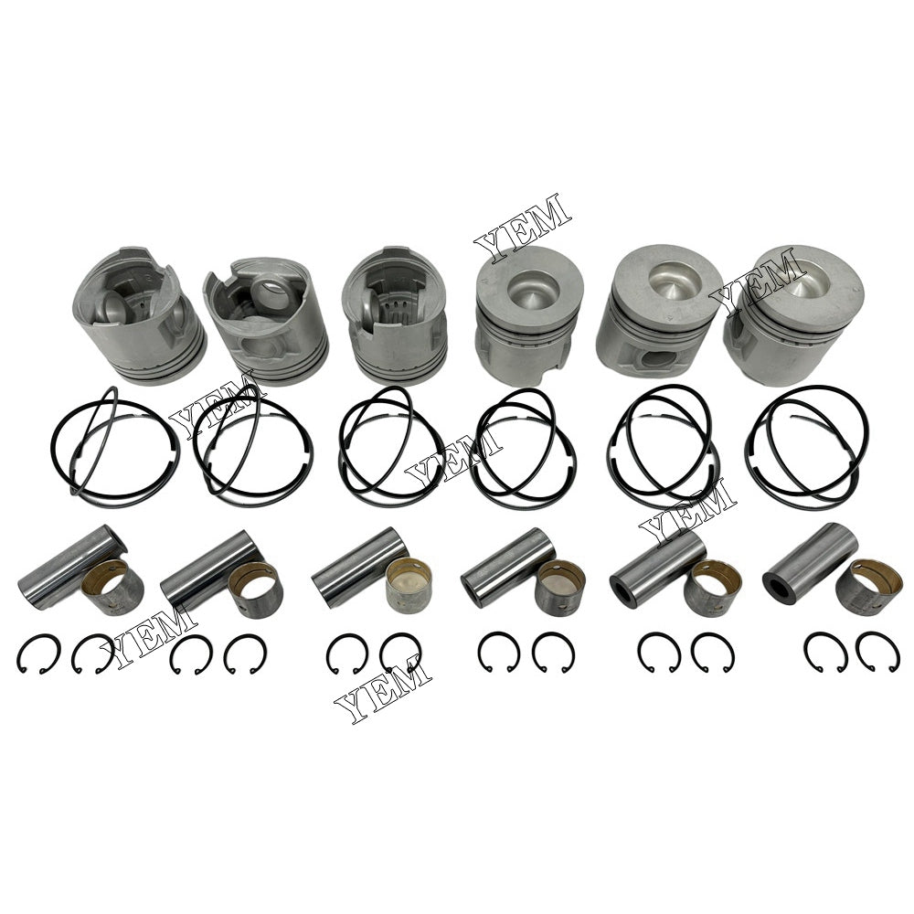 6D17 Piston With Rings For Mitsubishi wheel loader For Mitsubishi