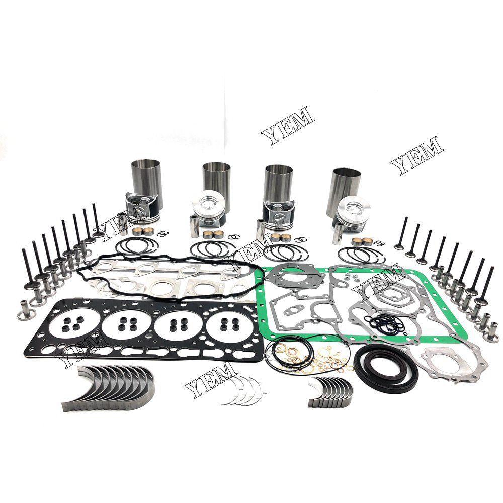 V3300 Overhaul Rebuild Kit With Gasket Bearing Set Valve Train For Kubota 4 cylinder diesel engine parts