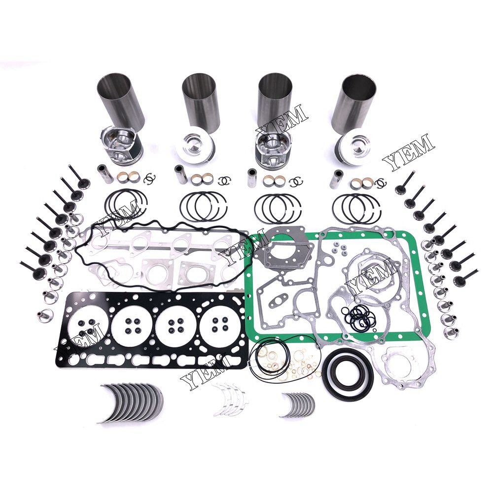 V3300 Overhaul Rebuild Kit With Gasket Bearing Set Valve Train For Kubota 4 cylinder diesel engine parts For Kubota