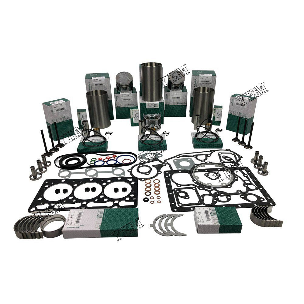 D1105 Overhaul Rebuild Kit With Gasket Set Bearing-Valve Train For Kubota 3 cylinder diesel engine parts