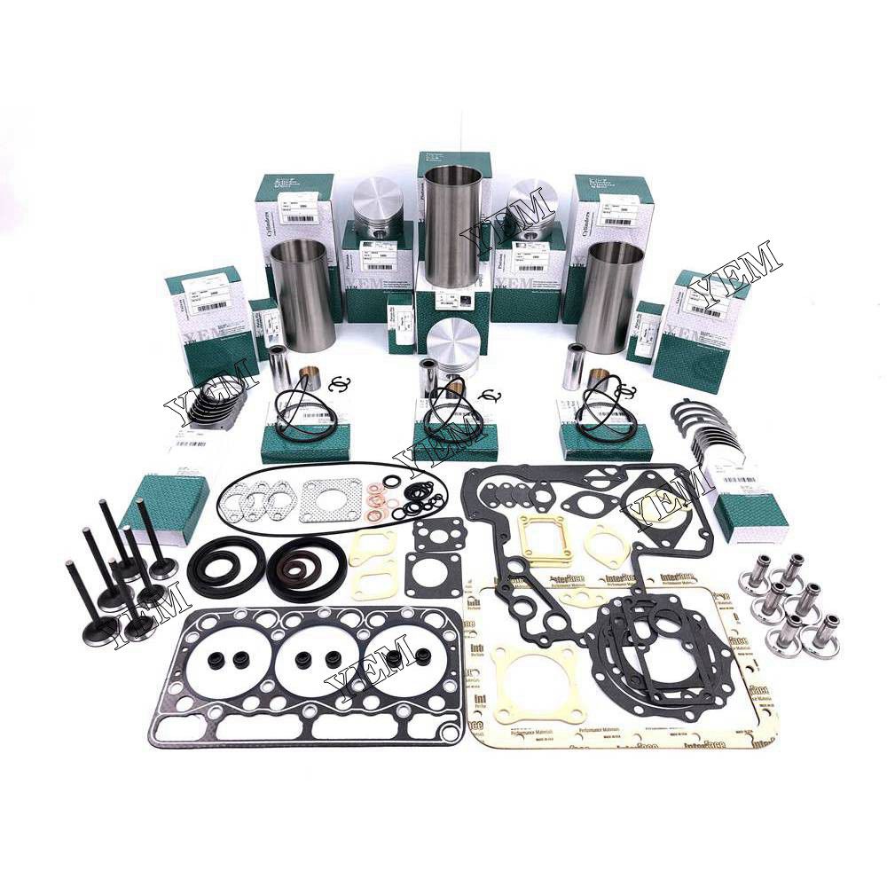 D950 Overhaul Rebuild Kit With Gasket Set Bearing-Valve Train For Kubota 3 cylinder diesel engine parts