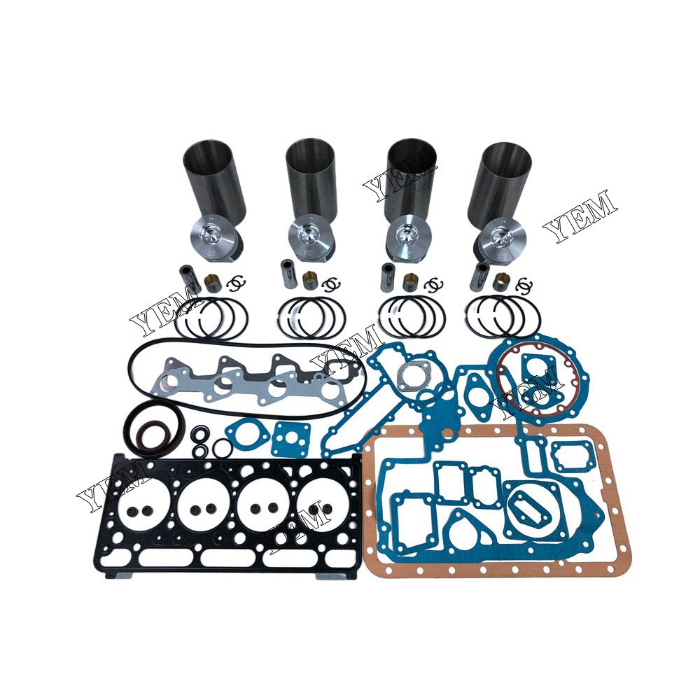 V2003 Overhaul Kit With Gasket Set 1G770-2111 For Kubota 4 cylinder diesel engine parts