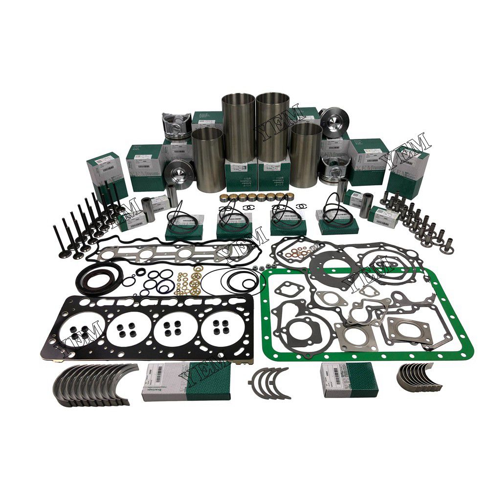 V3800 Overhaul Rebuild Kit With Gasket Set Bearing-Valve Train For Kubota 4 cylinder diesel engine parts For Kubota