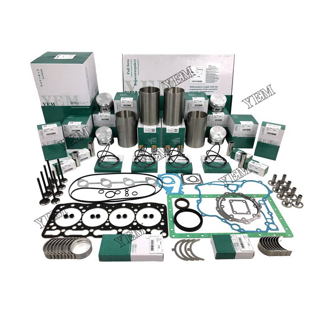 V1305 Overhaul Rebuild Kit With Gasket Set Bearing-Valve Train For Kubota 4 cylinder diesel engine parts