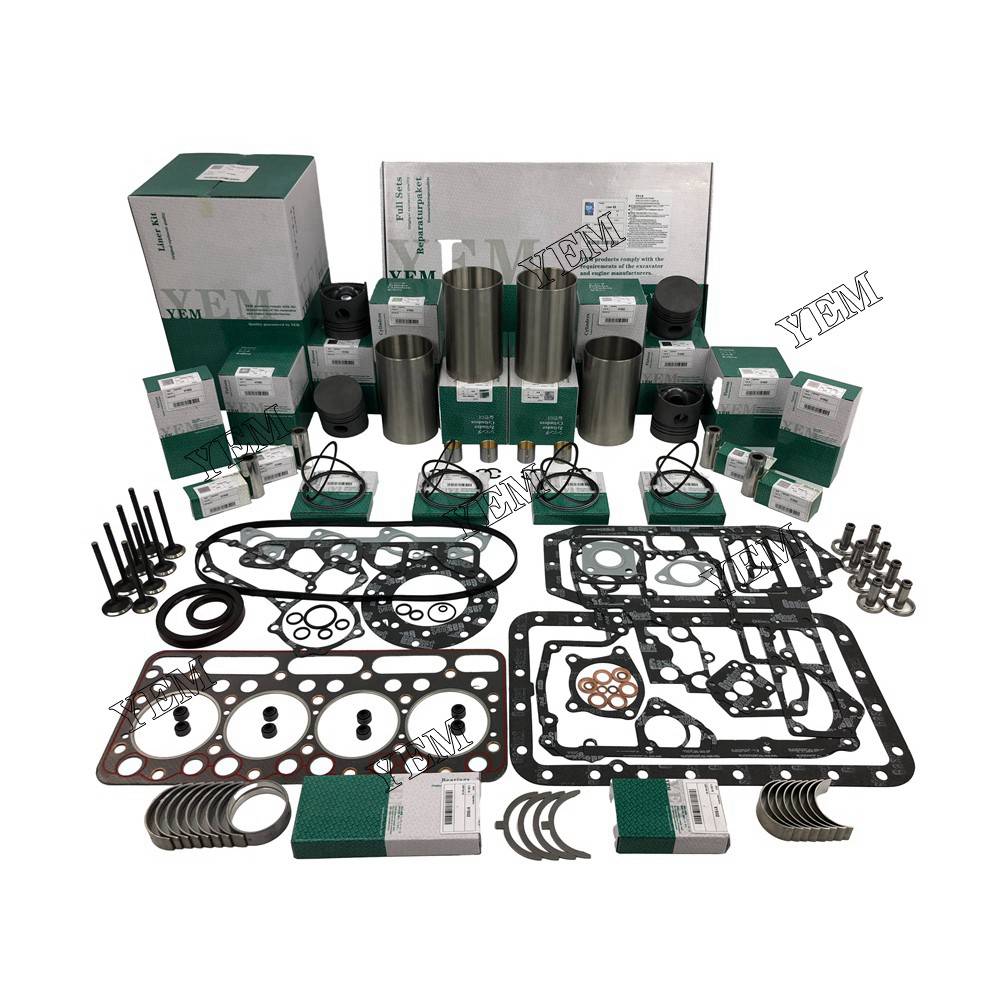 V1502 Overhaul Rebuild Kit With Gasket Set Bearing-Valve Train For Kubota 4 cylinder diesel engine parts