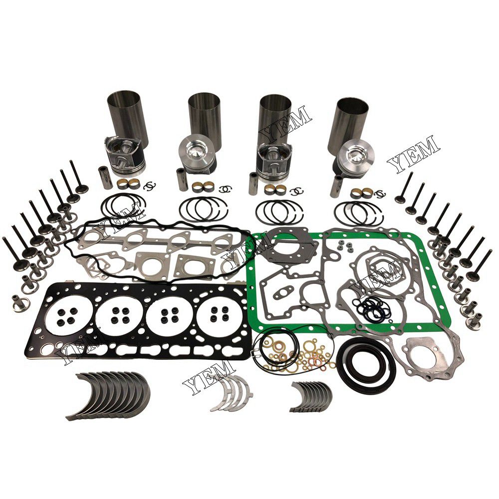 V3300 Overhaul Rebuild Kit With Gasket Set Bearing-Valve Train For Kubota 4 cylinder diesel engine parts