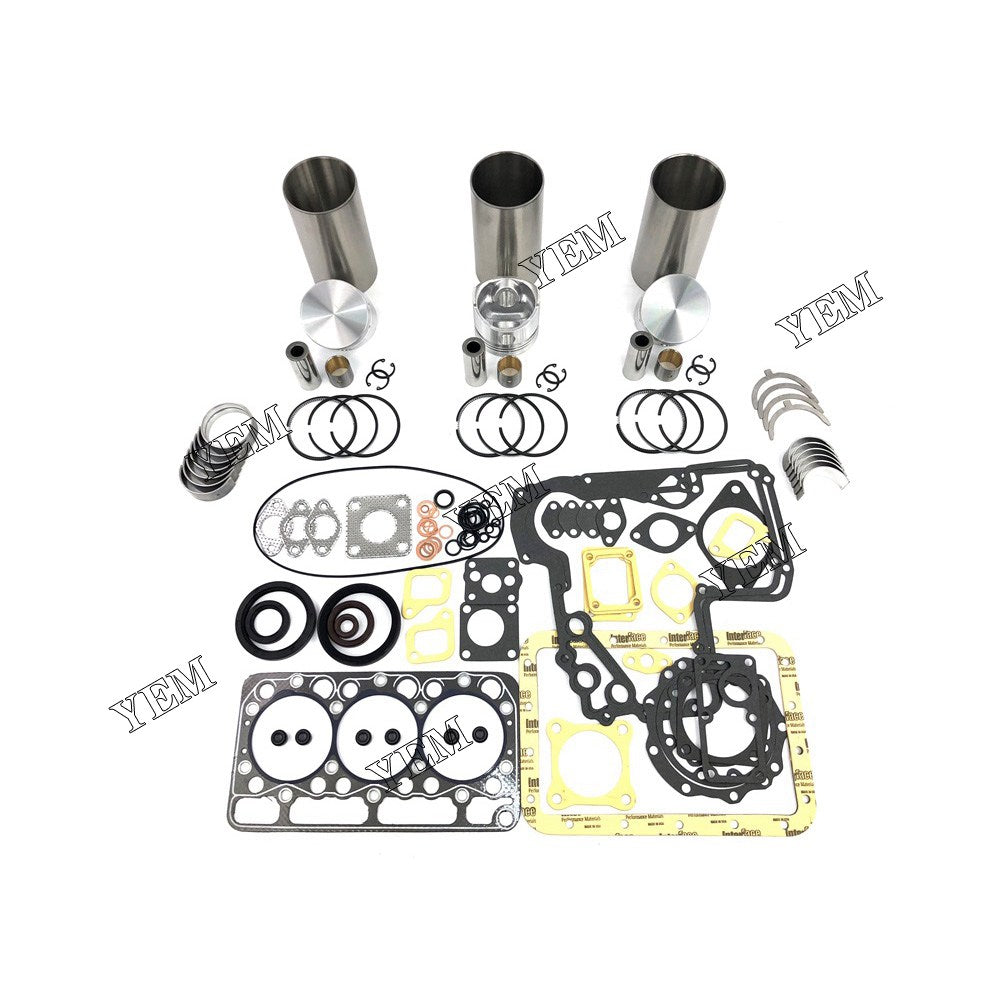 D950 Overhaul Rebuild Kit With Gasket Set Bearing For Kubota 3 cylinder diesel engine parts For Kubota