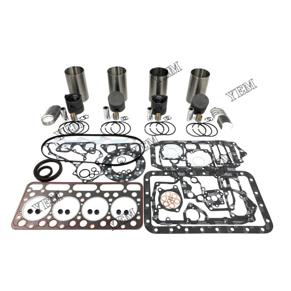 V1500 Overhaul Rebuild Kit With Gasket Set Bearing For Kubota 4 cylinder diesel engine parts