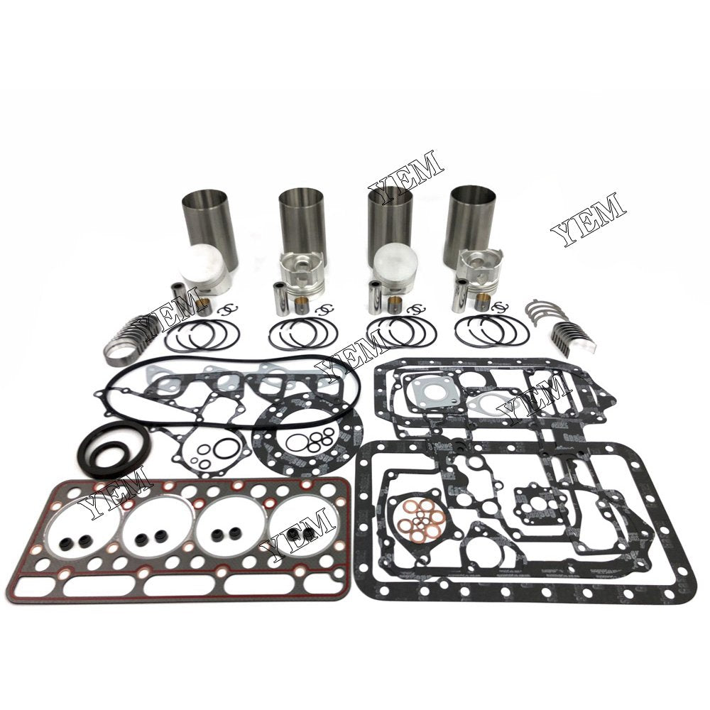 V1902-IDI Overhaul Rebuild Kit With Gasket Set Bearing For Kubota 4 cylinder diesel engine parts