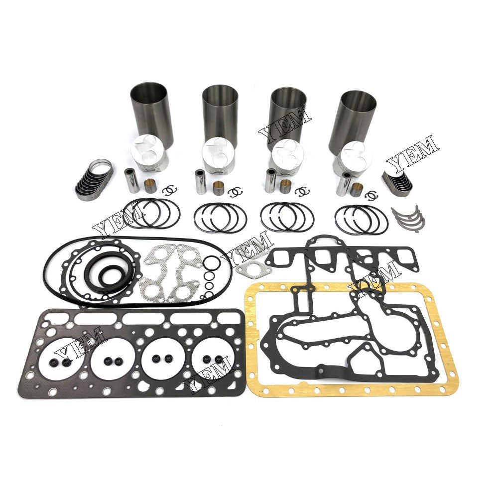 V1903 Overhaul Rebuild Kit With Gasket Set Bearing For Kubota 4 cylinder diesel engine parts