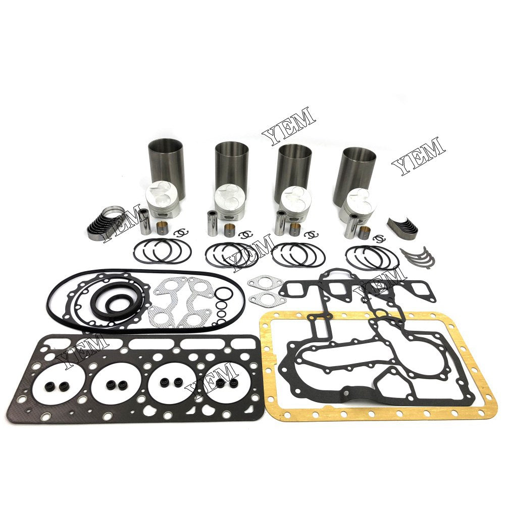 V1903 Overhaul Rebuild Kit With Gasket Set Bearing For Kubota 4 cylinder diesel engine parts For Kubota