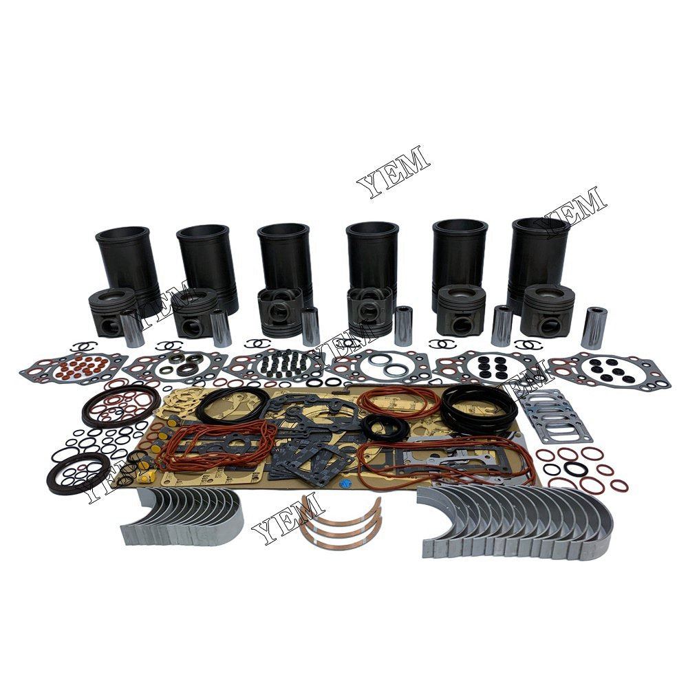 6D140 Overhaul Rebuild Kit With Gasket Set Bearing For Komatsu 6 cylinder diesel engine parts For Komatsu