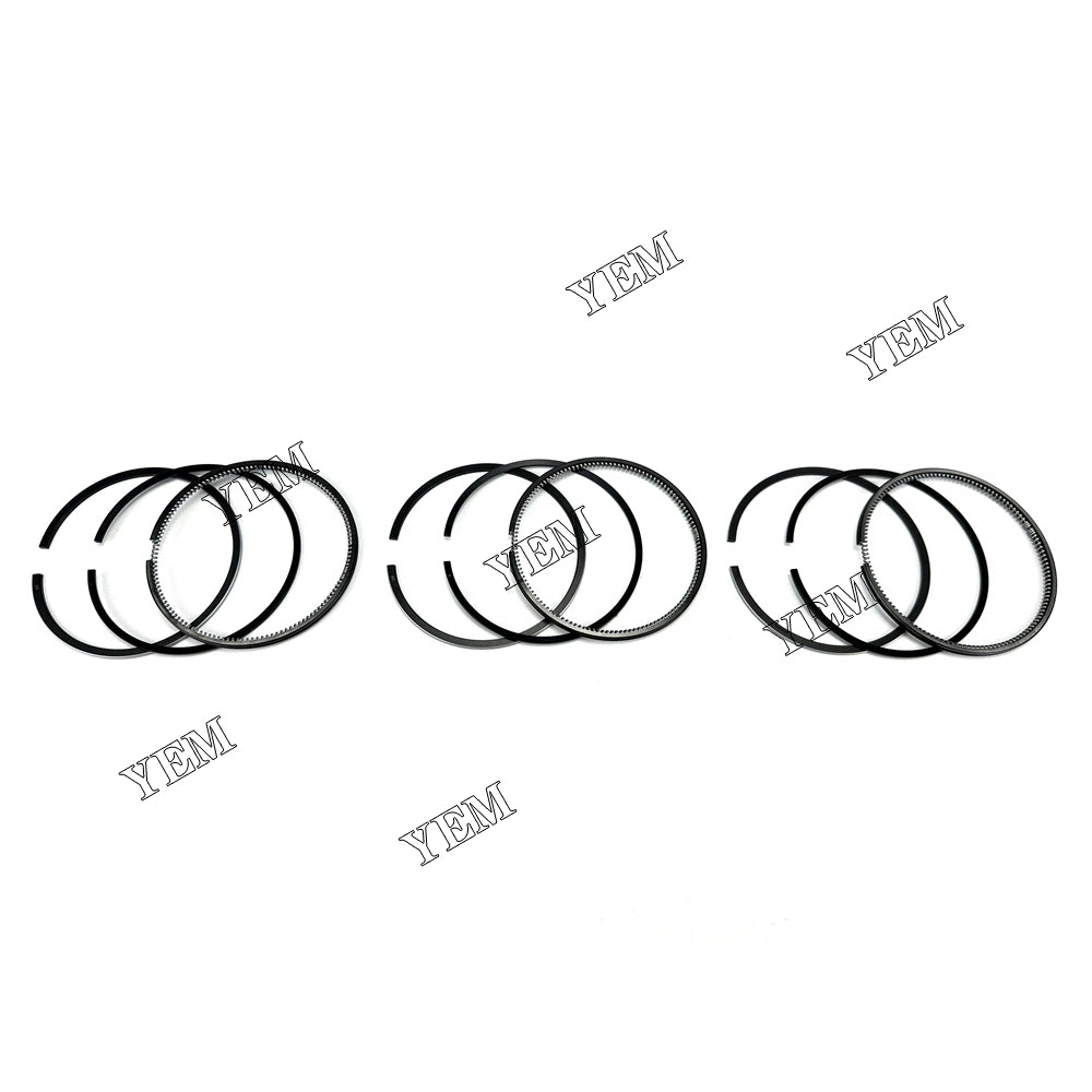 For Yanmar 3TN66 66.5mm Piston Ring+0.5mm 3 Cylinder Diesel Engine Parts For Yanmar