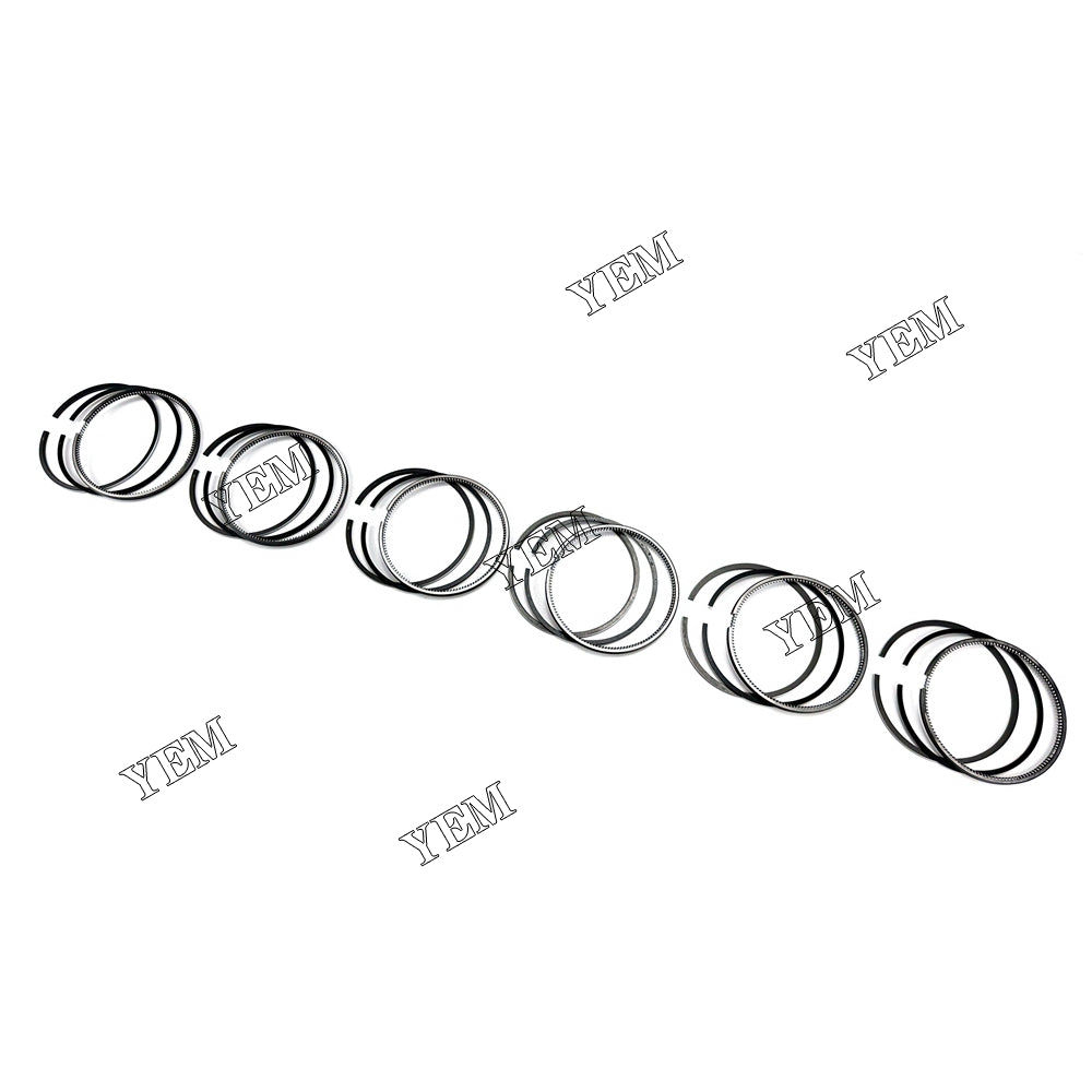 For Mitsubishi S6S Piston Ring+0.5mm 4.5MM 6 Cylinder Diesel Engine Parts For Mitsubishi