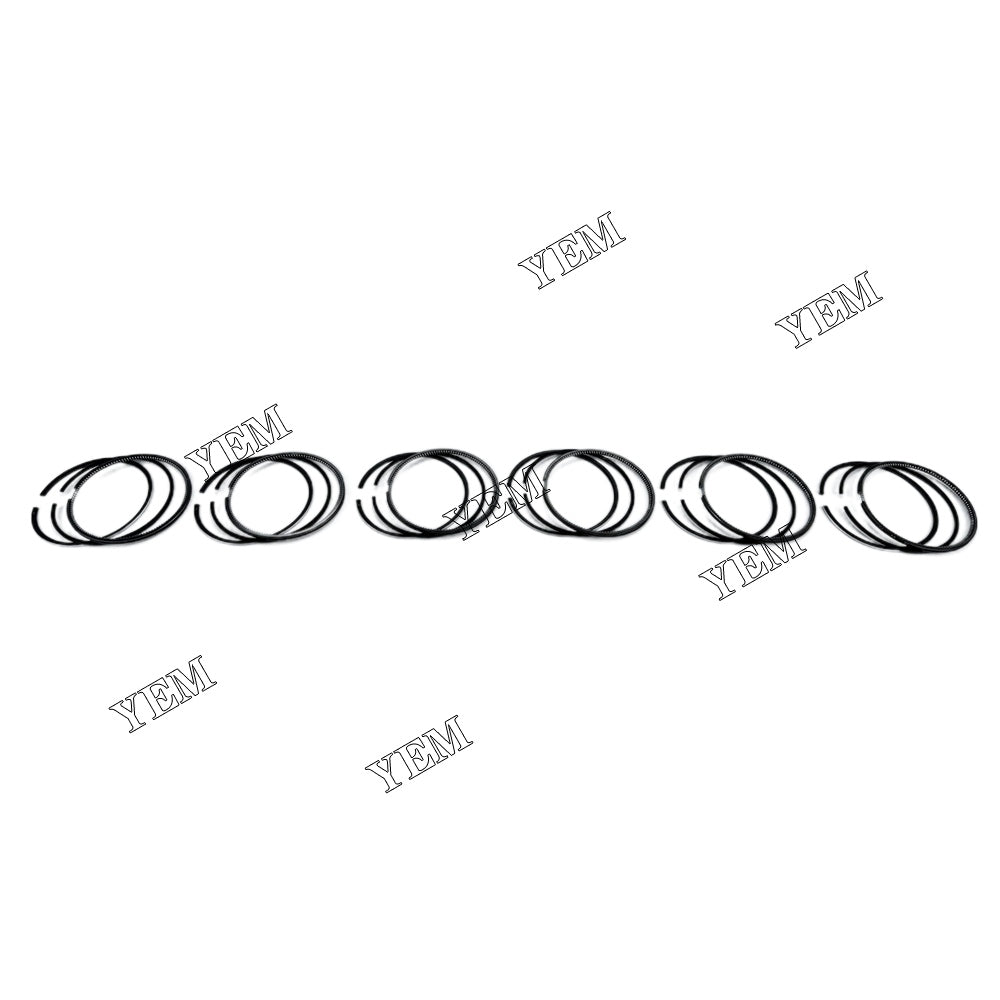 6PCS QSM11 Piston Rings Set STD For Cummins R 480 LC 9 excavator For Cummins