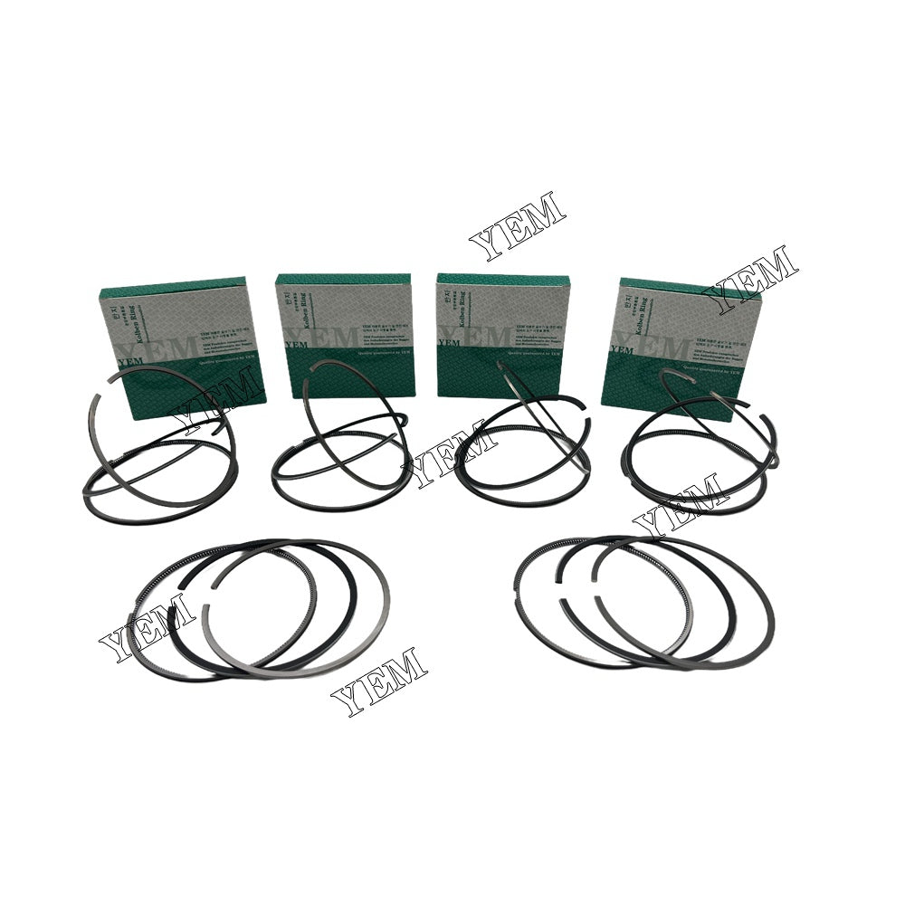 6PCS 6BG1 Piston Rings Set STD For Isuzu Koehring 662 excavator For Isuzu