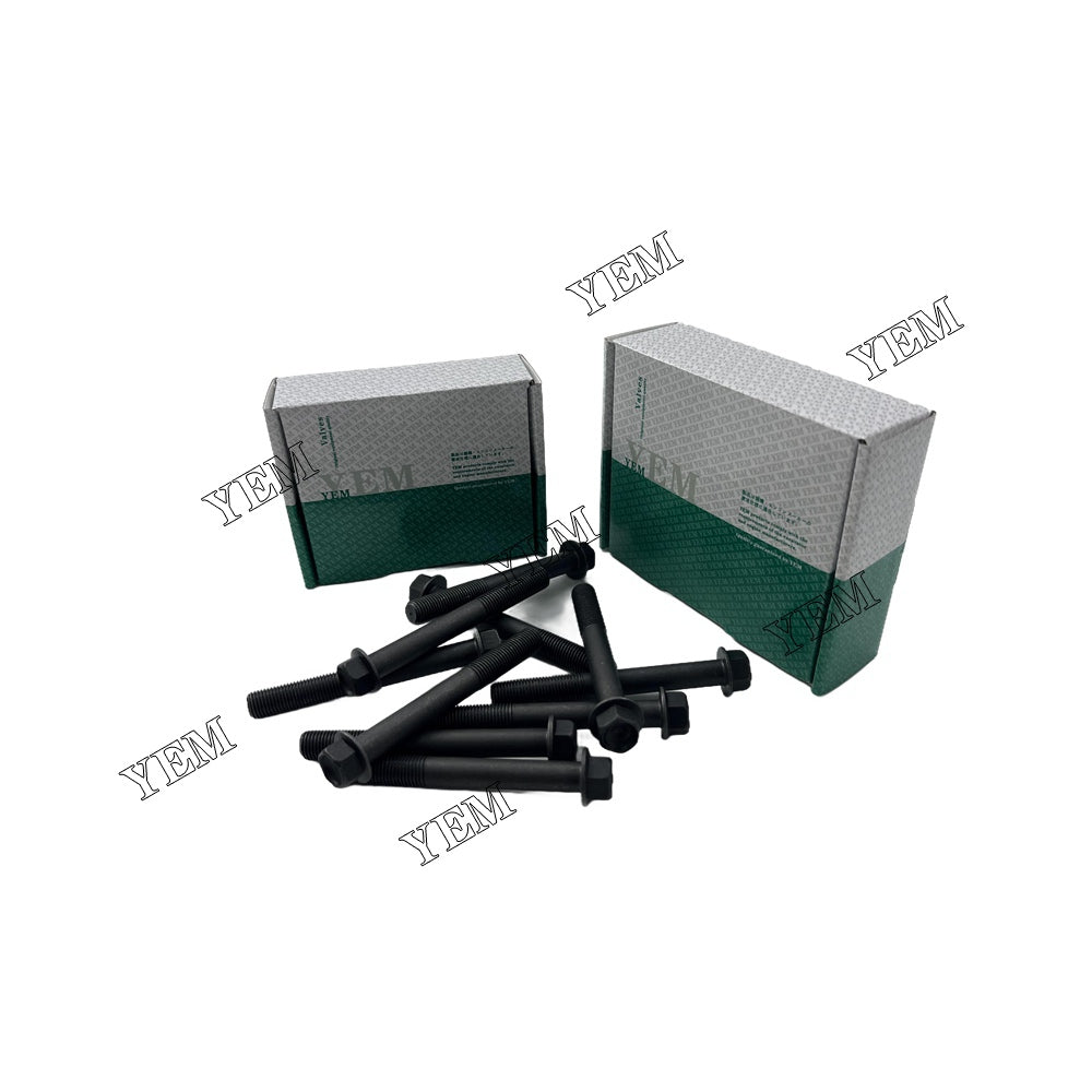 10PCS C4.4 Cylinder Head Bolt Set For Caterpillar M318 excavator For Caterpillar